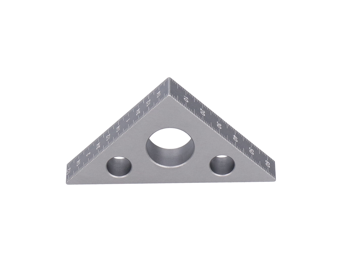 Regla Triangular De Aleación De Aluminio Engrosada Para Medir Altura Y Ángulo En Carpintería.
