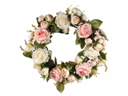Corona de flores artificiales para puerta, 35 cm, decoración del hogar, boda, fiesta, Truyuety