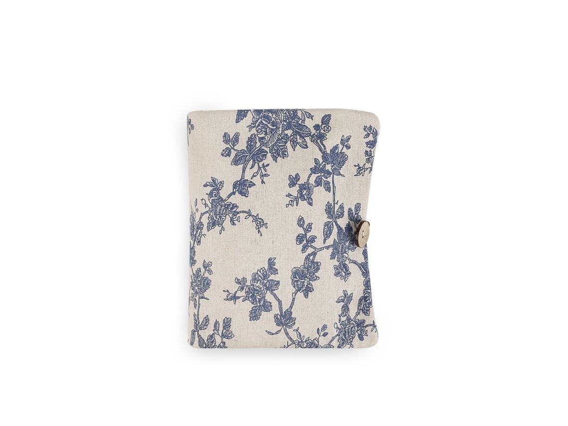 Bolsa de pañales, bolsa portátil para artículos de higiene para bebés, bolsa de pañales Yunzii con diseño de flores azules