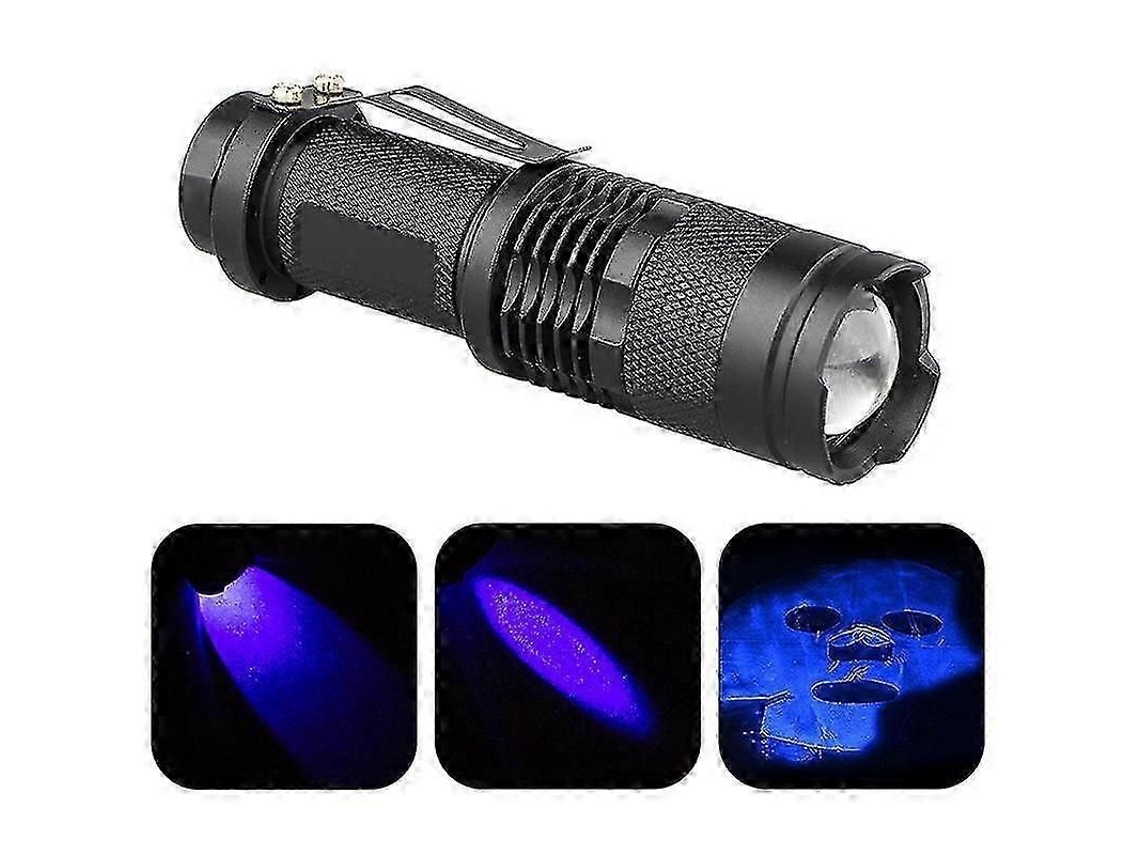 Uv Blacklight Flashlight 365nm Purple Led Ultraviolet Inspection Lamp Torch GOKOCO