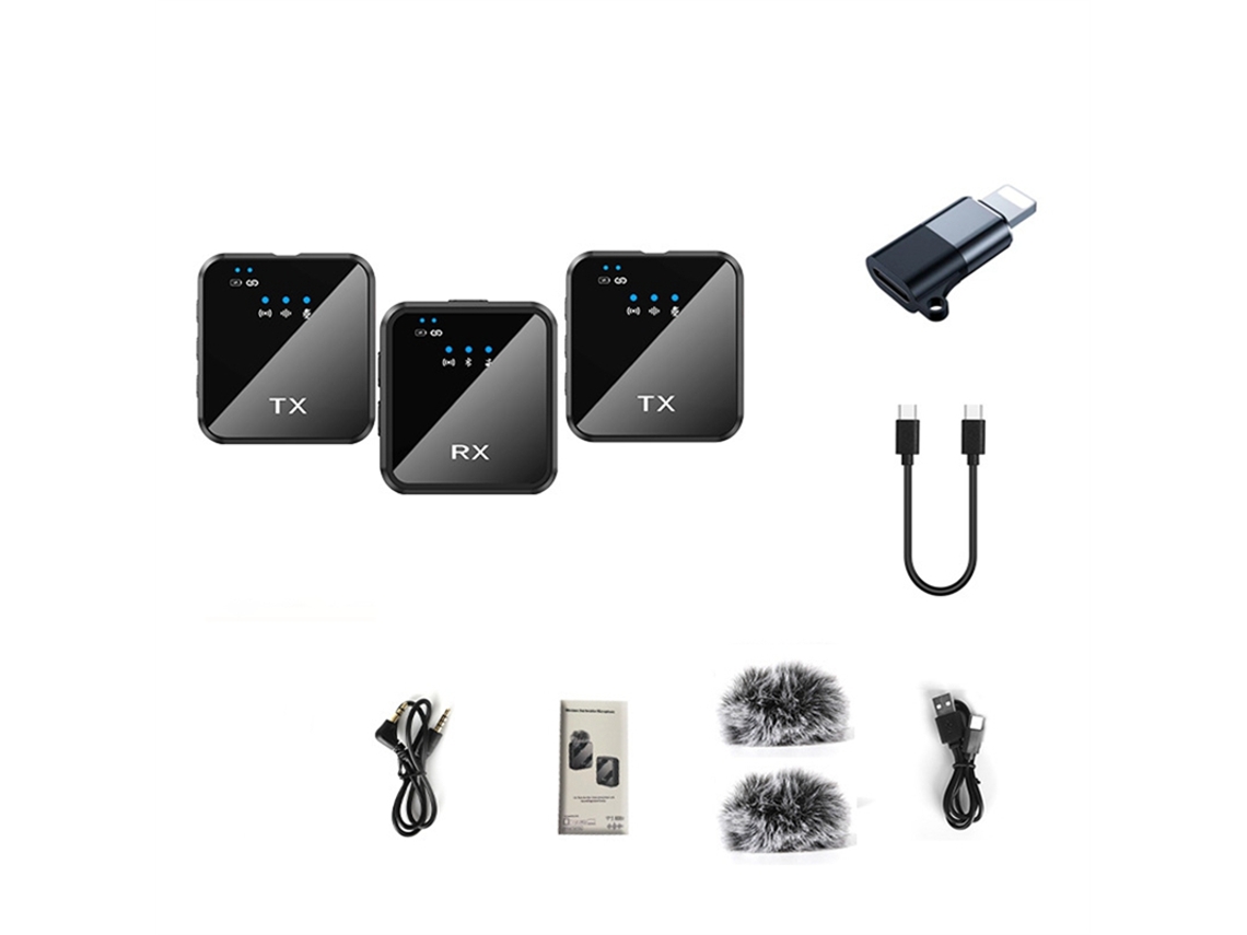 Sistema De Micrófono Inalámbrico, Lavalier Portátil, Adecuado Para Podcasts, Entrevistas, Cámaras Y Grabaciones.