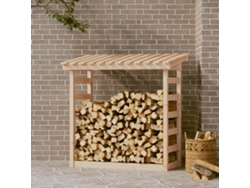 Estante para leña | Leñero de pino macizo (108 x 64,5 x 110 cm) WSD898137 Lovely Home