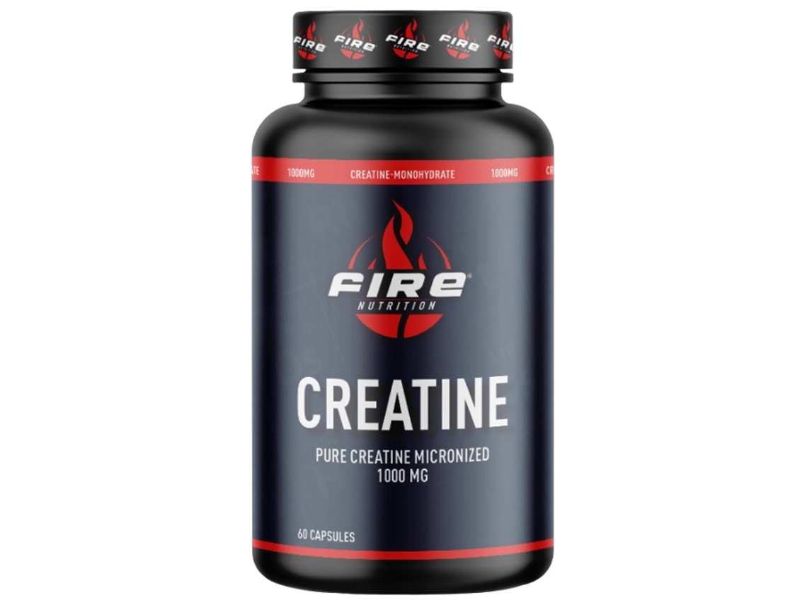 Creatina pura 1000 mg 60 cápsulas FIRE NUTRITION