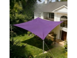 Sombrilla Rectangular De Tela Oxford Estilo Vela, 3x3 M, Morada, Digitallab
