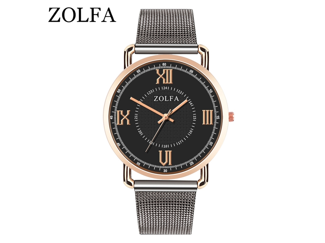 Reloj De Pulsera De Cuarzo Para Hombre, Esfera Redonda, Estilo Casual Y Elegante, Color Negro.
