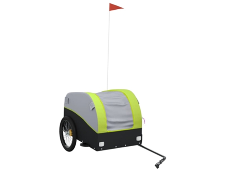 Remolque para bicicleta hierro VIDAXL negro y verde (45 kg)