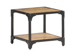 vidaXL Mesa de centro de madera maciza de mango rugosa 40x40x36 cm
