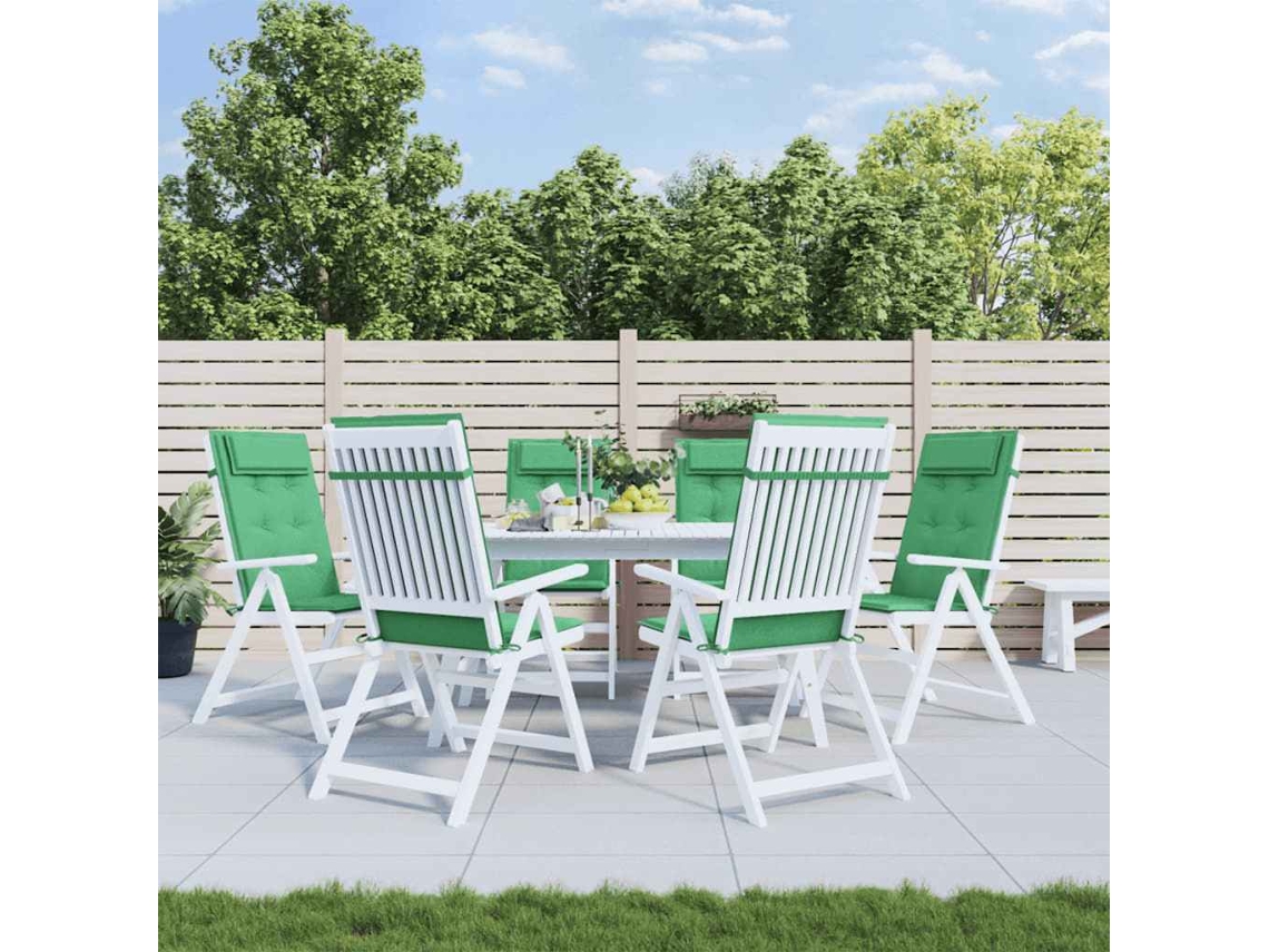 Cojines para sillas de respaldo alto, 6 unidades, tela Oxford verde HARLANV1