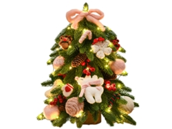 Mini Arbol de Navidad Artificial 40cm con Luces para Decoración JEIIBRZUI