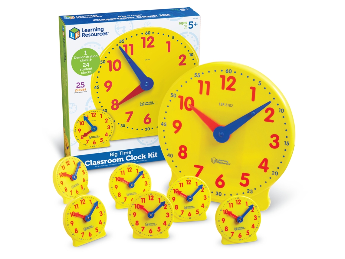 Reloj educativo para el aula de Learning Resources - Reloj de juguete educativo