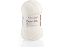 Hilo de Lana ROSARIOS 4 Merino 4 Us P150641 (Blanco - 14,5x6,5x7,5 cm - Lana)