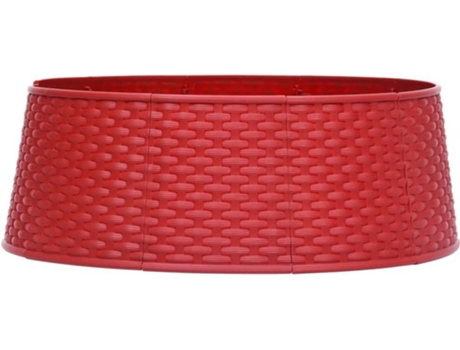 vidaXL Falda del árbol de Navidad roja Ø54x19,5 cm