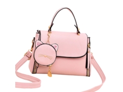 Bolso De Hombro Grande Para Mujer, De Piel Sintética Suave, Color Rosa, A La Moda.