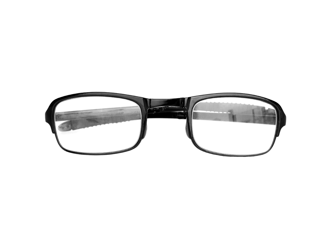 Gafas de lectura unisex, portátiles, ligeras, plegables y ultrafinas, color negro (1.0)