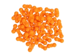 50 cuentas de pesca con forma de campana y estuche naranja