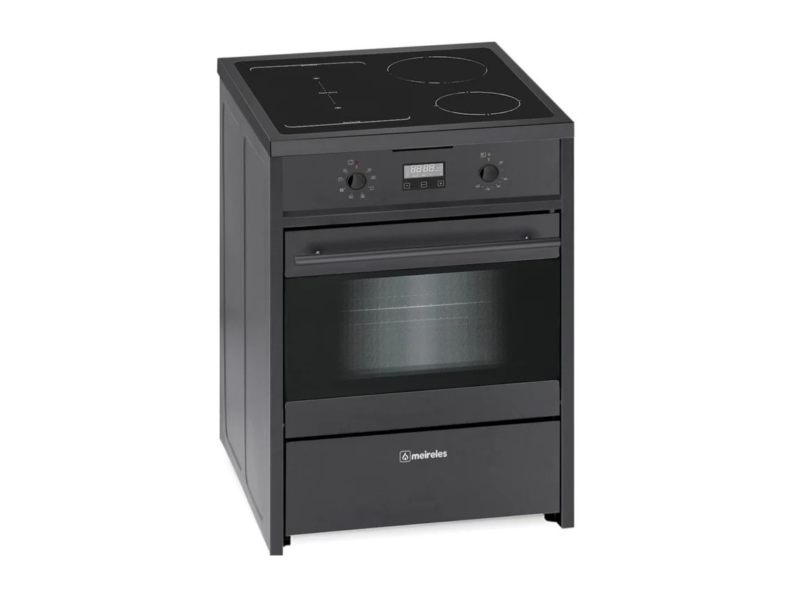 Cocina Semiprofesional MEIRELES E 612 BL (Eléctrica - 60 cm - Negra)