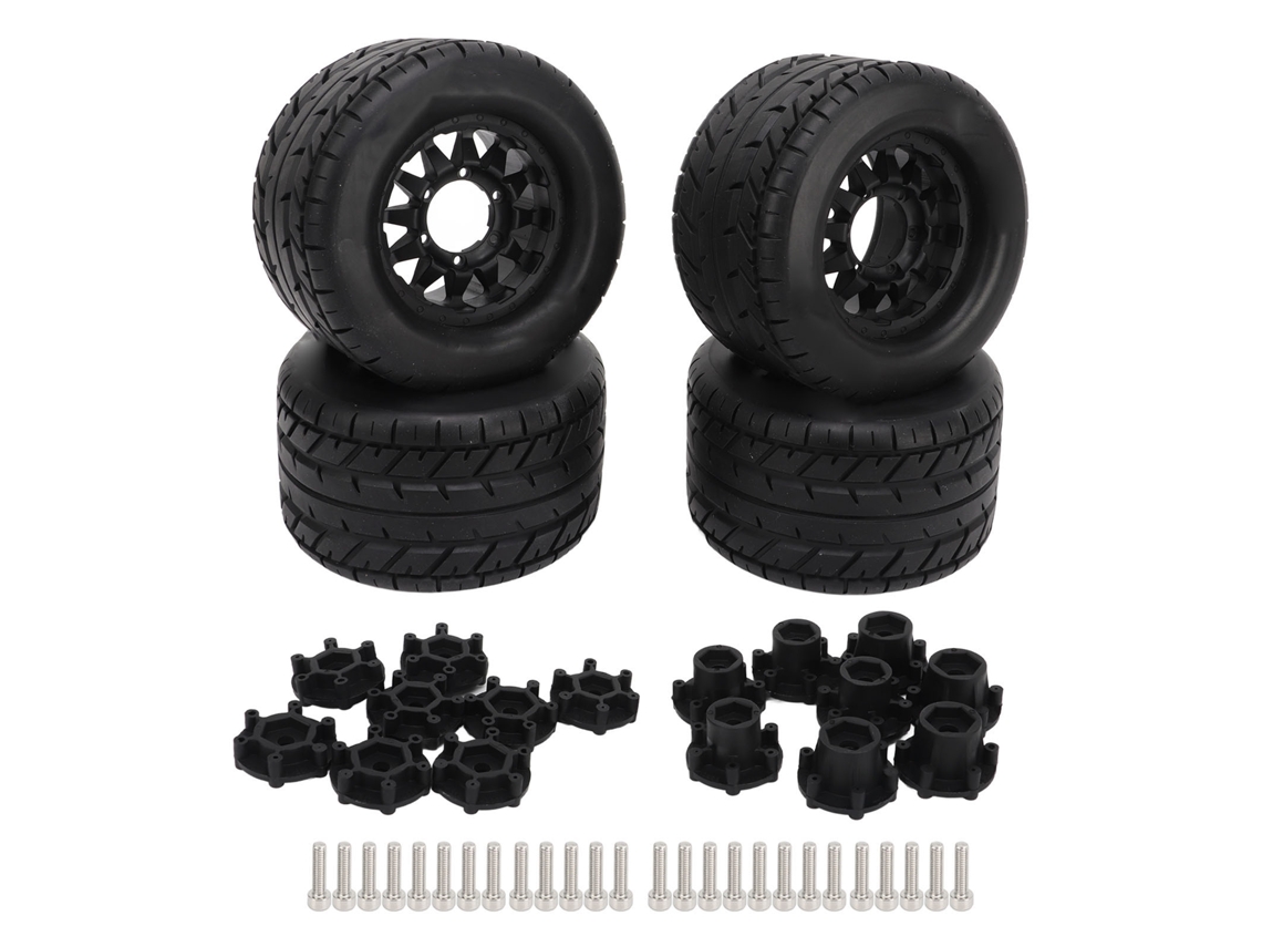 Neumáticos Para Coches De Control Remoto, 4 Unidades, 12 Mm Y 14 Mm, Adherencia Estable, Textura Irregular, Para Tamiya 1/10 Tipo A.