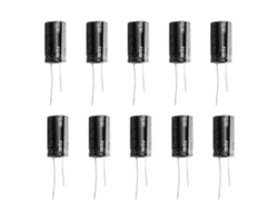 10 Condensadores Electrolíticos De Aluminio De 4700 Μf, 35 V, Terminales Estándar, 18 X 30 Mm, Color Negro.