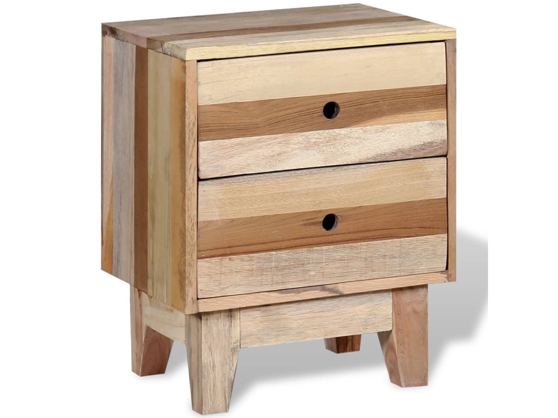 Mesita de Noche en Madera Reciclada Maciza