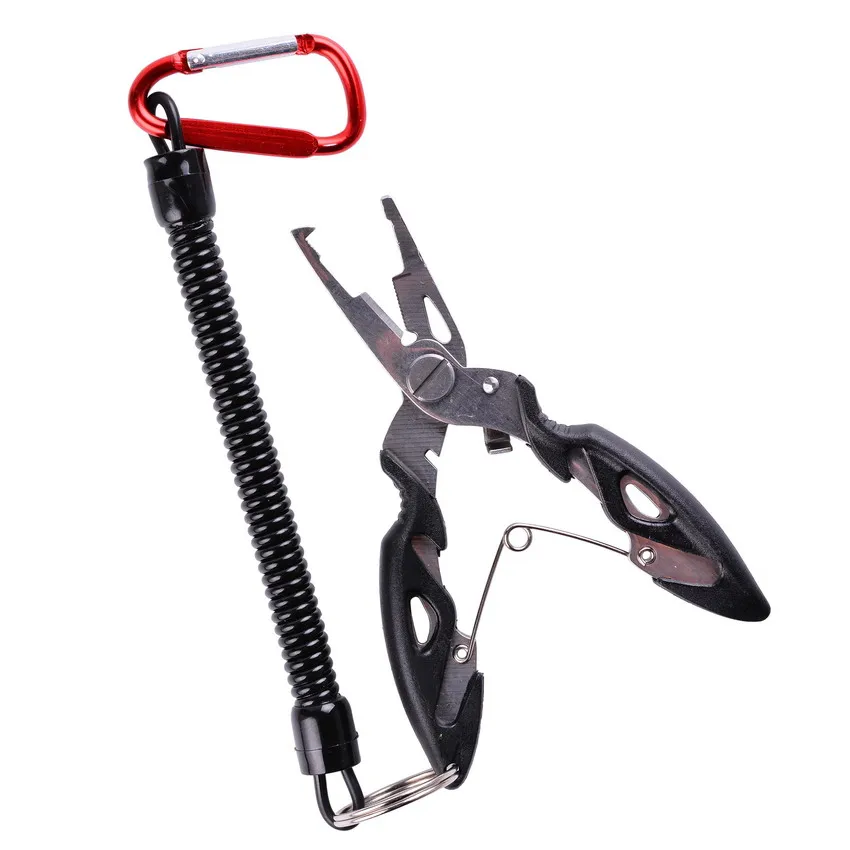 (negro) Aguja De Pesca Multifuncional Con Tijeras Y Pinzas, Afilador De Acero Inoxidable