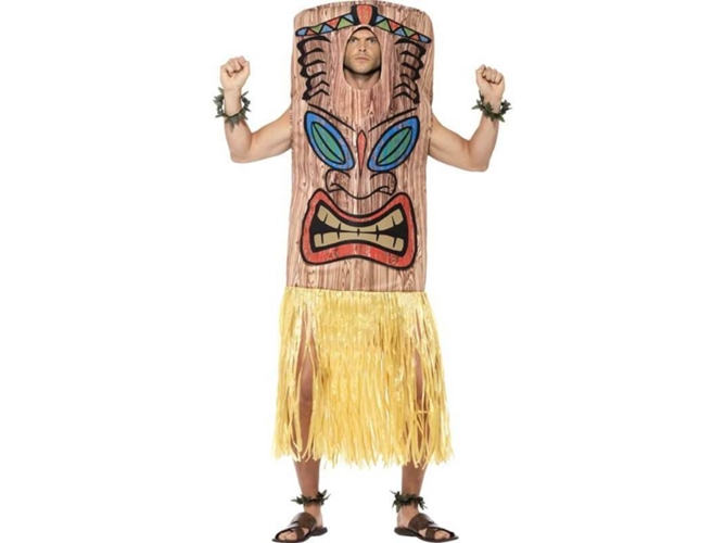 Disfraz Unisex DISFRAZZES Tótem Tiki Marrón (Talla: Talla Universal)