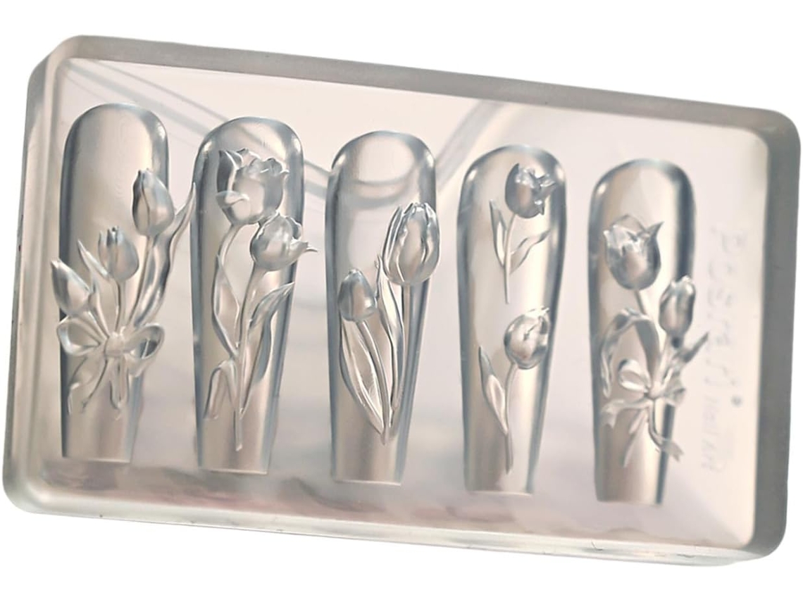 Molde De Silicona Con Forma De Tulipán: Herramienta Profesional Para Manicura. Perfecto Para Diversas Ocasiones.