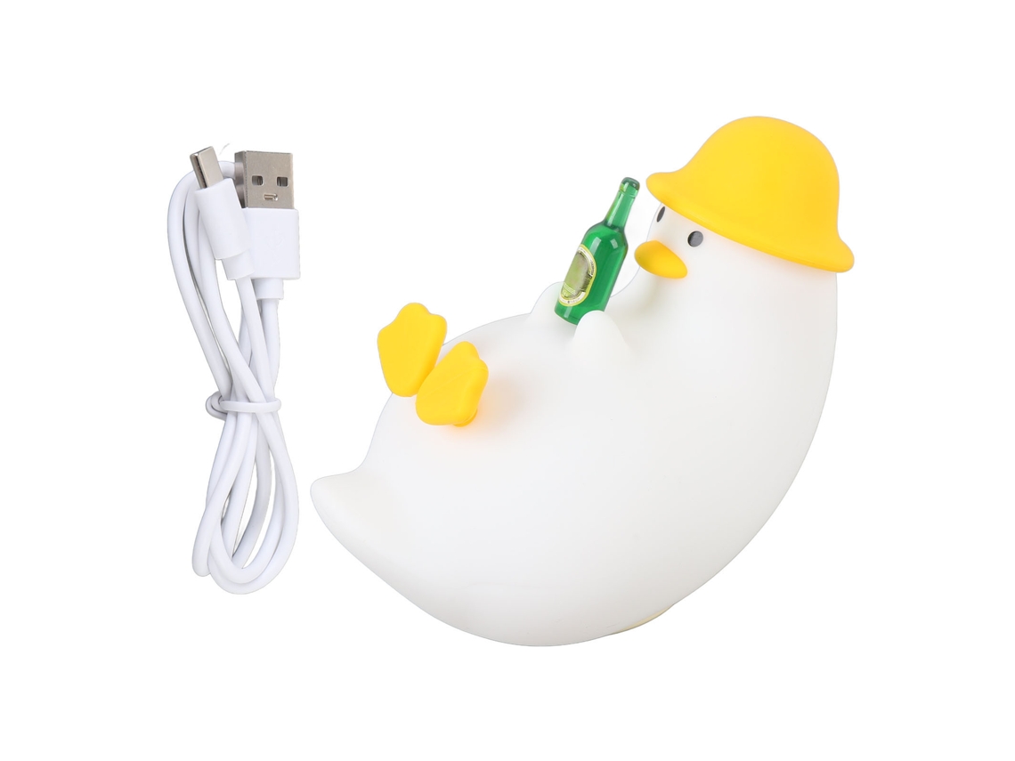 Lámpara de pato divertida multifuncional de silicona suave con LED, luz nocturna adorable para la habitación de los niños (2026)