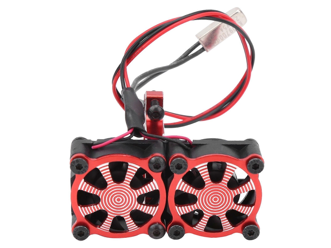 Radiador de motor ajustable con doble ventilador para coche RC TRX4 1/10 Vayotoy