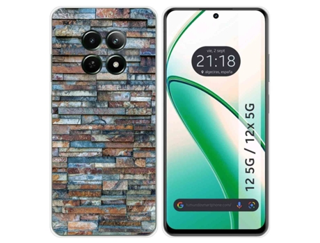 Funda Diseño Ladrillo para Realme 12 5G 12X 5G TUMUNDOSMARTPHONE Silicona Multicolor