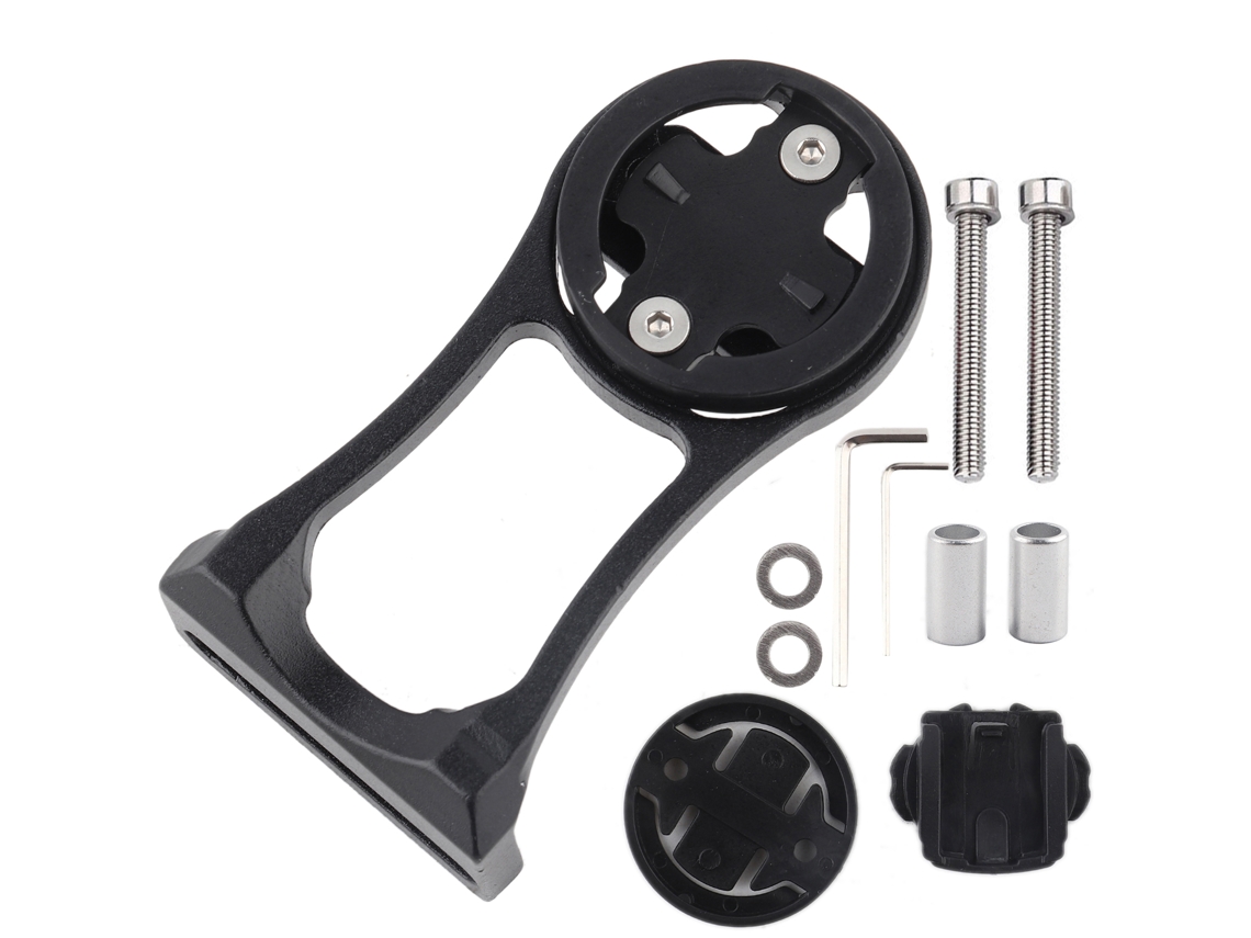 Suporte de extensão para guidão de bicicleta Rebe para computador esportivo e câmera (preto)