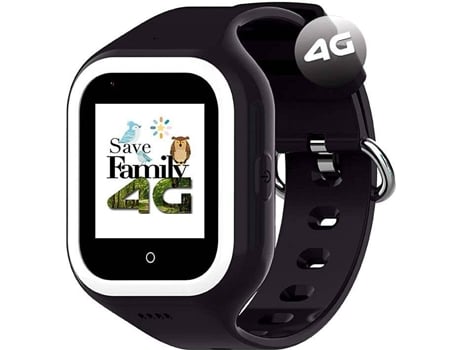 Smartwatch para niños SAVEFAMILY Iconic 4G (Negro)