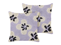 Juego de cojines infantiles BELIANI Soapwort de Algodón Multicolor 45x10x45