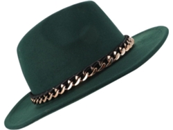 Chapéu Fedora Masculino De Aba Curta Em Lã, Estilo Jazz Britânico, Verde Escuro, Tamanho