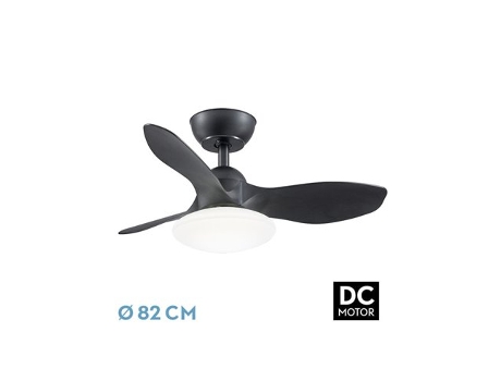 Ventilador DC Paramo 36W Negro 3 Aspas FABRILAMP