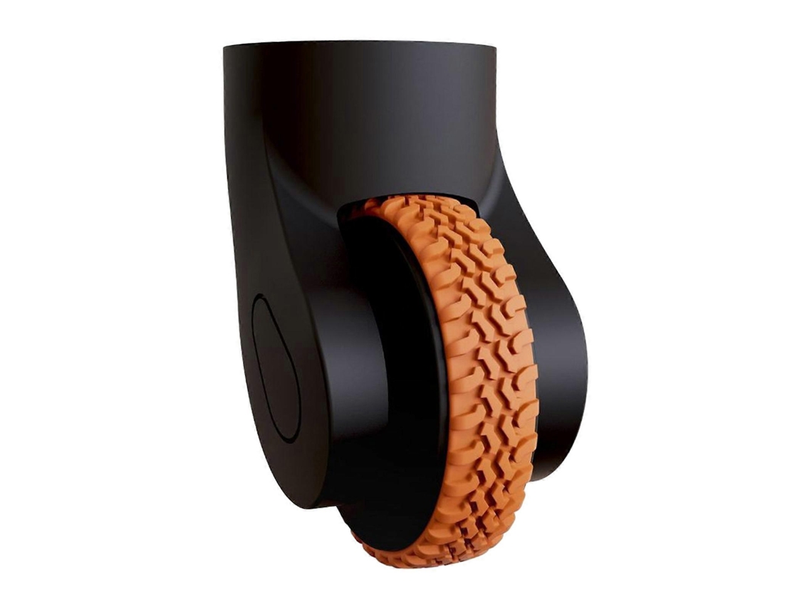 Protectores de ruedas de silicona fáciles de instalar para maletas, mantienen la integridad de las ruedas, perfectos para viajeros. Color naranja.