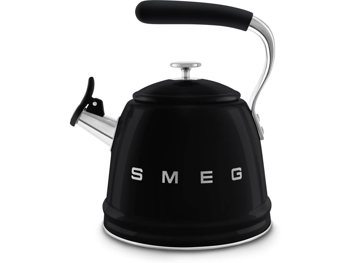 Hervidor de Acero con silbato SMEG WKF01BL Negro (2,3 L)