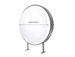 Luz publicitaria de doble cara, impermeable, 60 cm