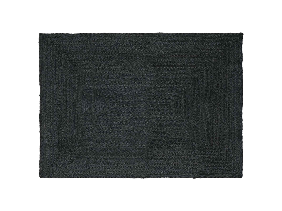 Vidaxl Alfombras De Área Rectangular Gris Oscuro 200 X 290 Cm Yute