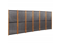 Maison Exclusive - Biombo Divisor De 6 Paneles Negro 420x180 Cm