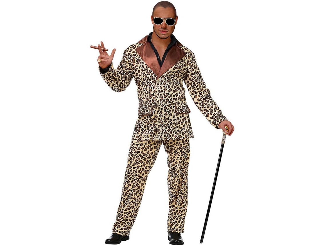 Disfraz de Mafioso Exótico animal print para hombre