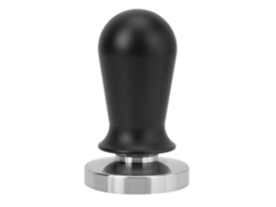 Prensador de café de base plana de acero inoxidable negro de 58 mm