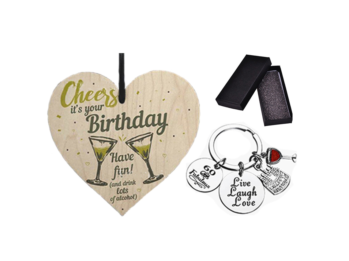 Llavero de cumpleaños para mujer, fabuloso regalo de 60 cumpleaños para mamá, regalos de cumpleaños inspiradores para mujeres y hombres con mensaje