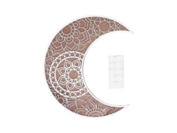Colgante Decorativo De Luna De Madera Hueca Con Fases Lunares Para Decoración De Pared