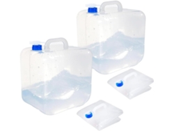 Contenedor De Agua Portátil De 2.6 Galones Con Grifo, Paquete De 2, Tanque Apilable, Jarra De Almacenamiento De Agua Para Acampar