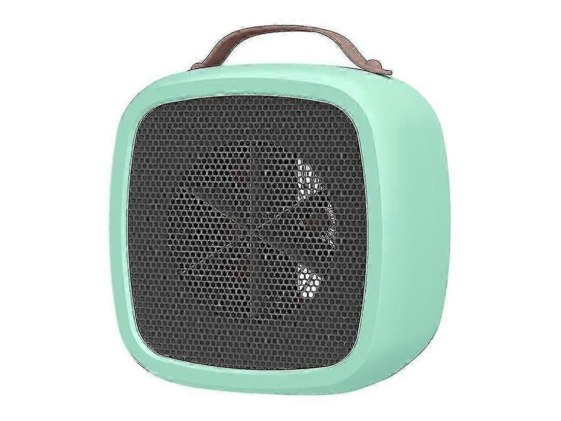 Mini calentador eléctrico portátil con ventilador, ideal para baño y oficina, 500 W Chennnls (verde)