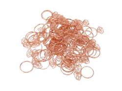 80 Clips De Papel En Forma De Anillo Resistentes A La Corrosión Con Estuche Para Oficina/escuela - Oro Rosa