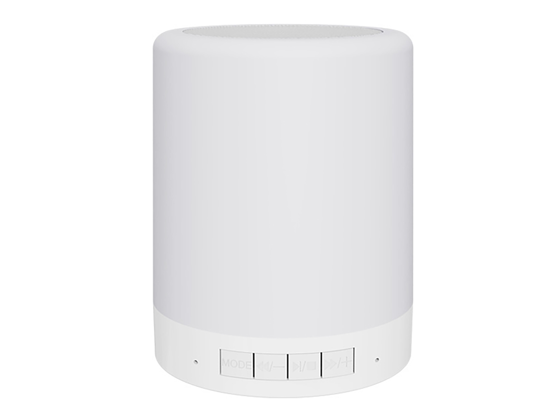 Alto-falante Bluetooth Portátil Recarregável Com Luzes Coloridas Controle Táctil Inteligente Pequeno Para Casa Branco