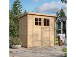 Caseta de Jardín de Madera TIMBELA M311F Puerta con Cerradura (2,22 M²)