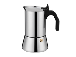 Cafetera italiana de acero inoxidable para camping y hogar, 200 ml, 15,7 x 10,3 cm