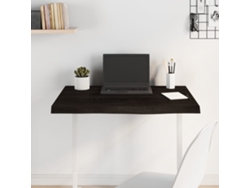 Tablero Mesa | Superficie De Mesa | Tablero De Escritorio Madera Roble Tratada Marrón Oscuro 80x60x(2-4) Cm Wsd45115
